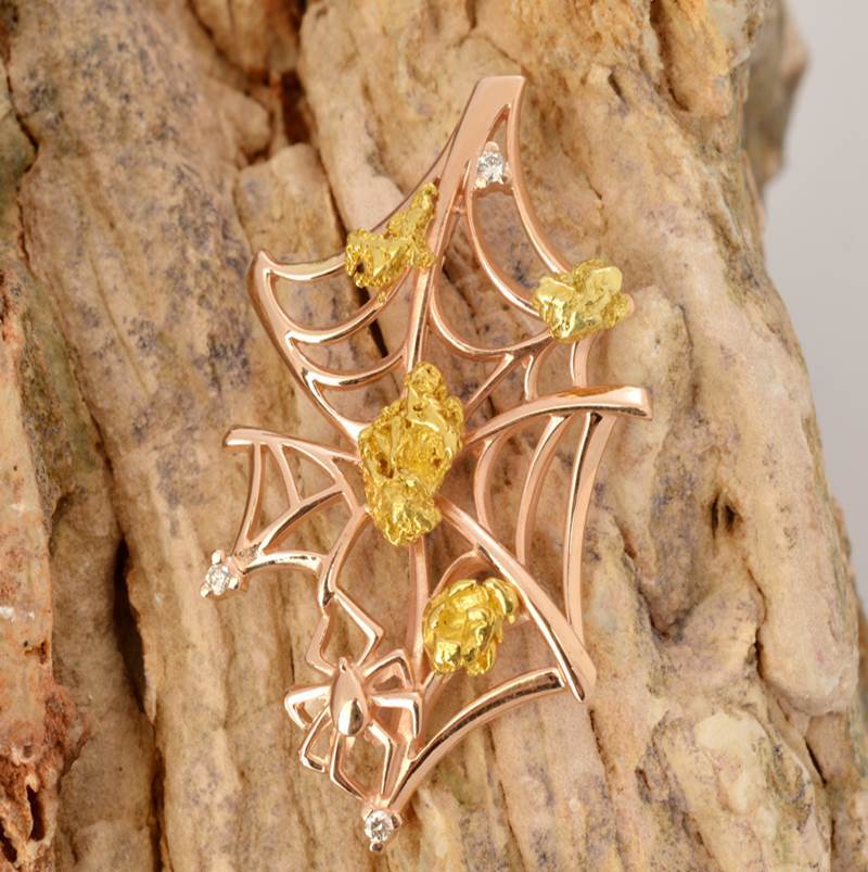 Брошь "Паутина"